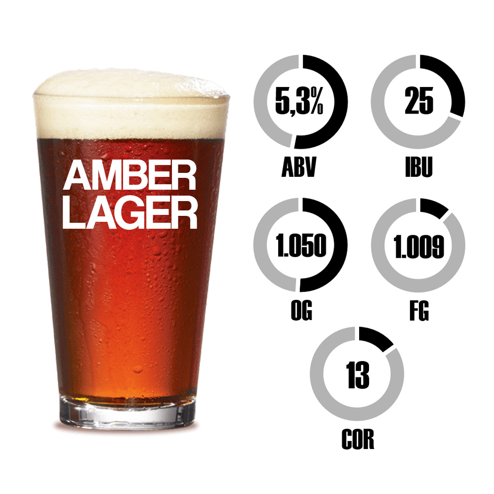 Kit Receita Cerveja Amber Lager