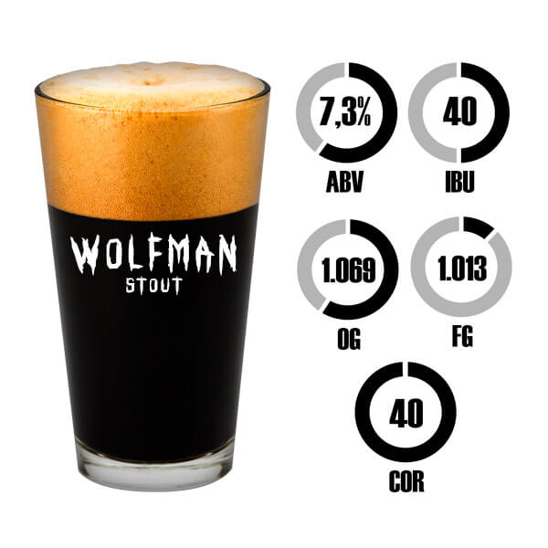 Kit Receita Cerveja Fácil Wolfman Stout